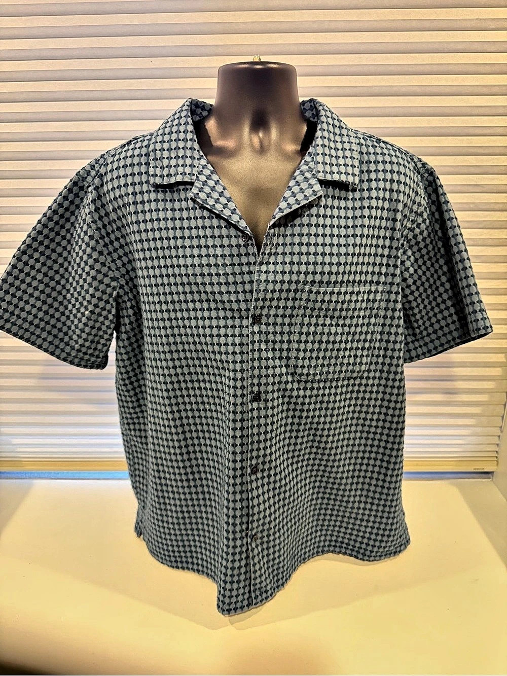 Old Navy Short-Sleeve Camp Shirt Men's Blue XL